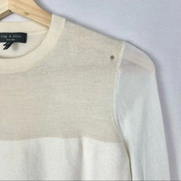 Rag & Bone Marissa Mixed Media Crew Neck Sweater S - Picture 3 of 6